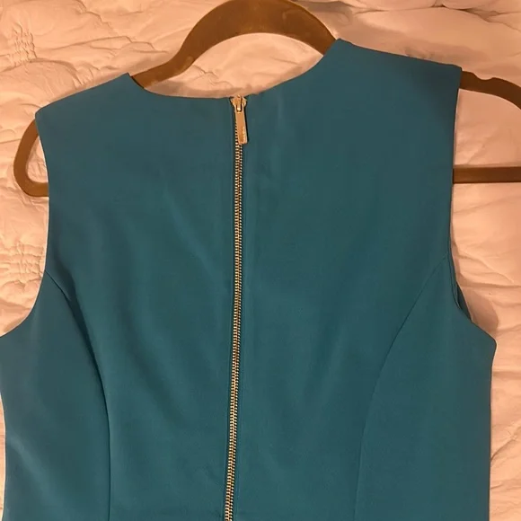 Calvin Klein Blue Sleeveless Sheath Dress for Work - Picture 4 of 5